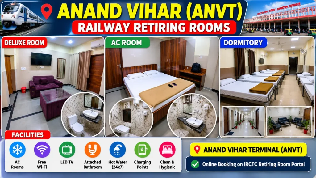 Anand Vihar Railway Retiring Room Complete Details