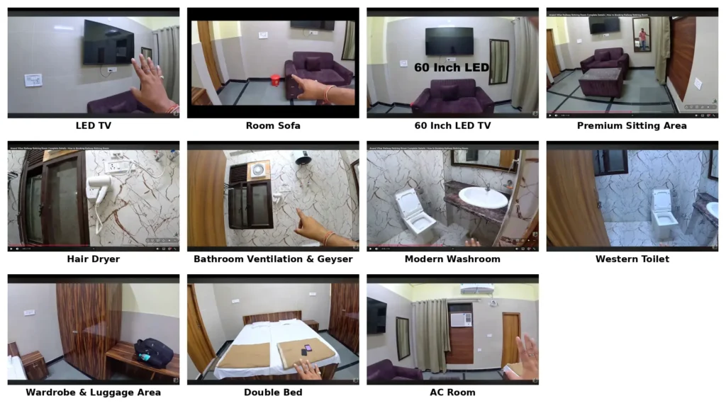 Facilities Inside the IRCTC Retiring Room